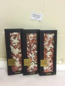 Brand New Set of 3 chocoMe Entrée Gourmet Milk Chocolate with Strawberries and Coconut RRP £9.99
