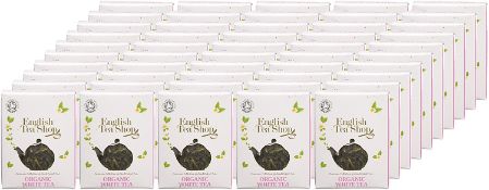 Brand New English Tea Shop Organic White Tea Pyramid Tea Bags, 50-Count