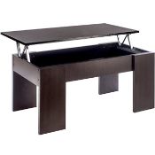 Studio Decor Lara lift-top coffee table, wengue colour, 100 x 50 x 44,6-58 cm RRP £79.99