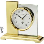 AMS Table Clock 5141 RC METAL HOUSING CUT MINERAL GLASS RRP £109.99
