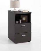 FMD Bedside Colima 1" Table With 2 Drawers RRP £89.99