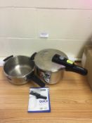 Set of 2 Monix Pressure Cookers RRP £99.99