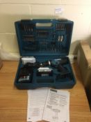Makita HP457DWE10 Combi drill accessories with carry case RRP £139.99