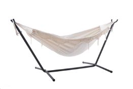 Vivere Double Cotton Natural Hammock with Stand, Naturel, 249x109x104 cm RRP £149.99