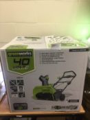Greenworks 40V Cordless Snow Thrower No Battery/Charger RRP £229.99