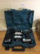 Makita Drill 3 Batteries Combined 18V Lithium-Ion RRP £204.99
