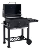 Charcoal BBQ Grill With Side Table And Grid Adjustable RRP £100