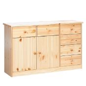 Steens Mario 2 Door/6-Drawer Pine Sideboard, Natural Lacquer Finish RRP £144.99
