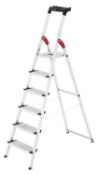 Hailo 8040-607 XXL Safety Ladder, 6 Steps, Multifunction Tray RRP £74.99