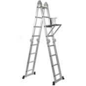 Keraiz 6B-WDVW-DRCK Stella 14-in-1 (15.5 ft) 4.7 m Folding Multi Ladder RRP £120