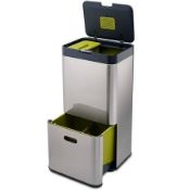 Joseph Joseph Stainless Steel 'totem 60' Waste Separation and Recycling Unit, Silver RRP £199.99