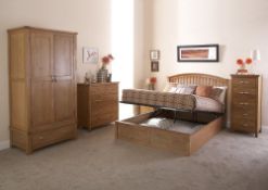 Madrid 4ft6 Double Wooden Ottoman Bed - Oak RRP £262.99