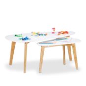 Relaxdays Set of Wooden Nordic Tables Bamboo Legs, RRP £94.99