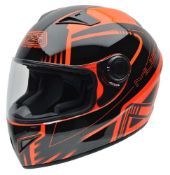 NZI Must II Multi Xlogo Helmet, Orange and Black, Small