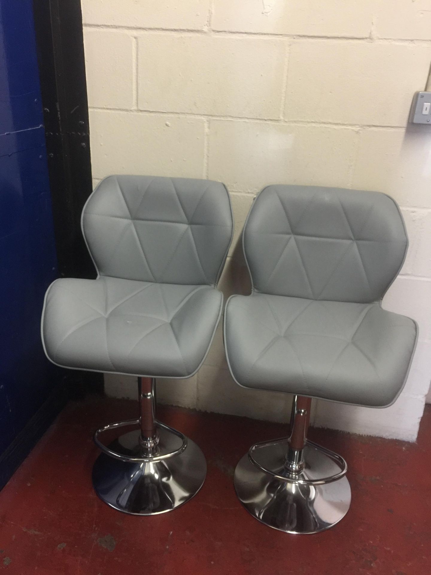 Millhouse Modern Bar Stools Set, Leatherette Exterior RRP £100