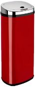 Dihl Rectangle Sensor Bin, Stainless Steel, Red, 50 Litre
