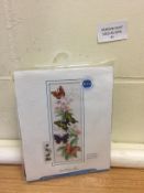 Brand New RTO Butterflies And Flowers Counted Cross Stitch Kit