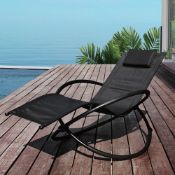 Rocker Lounger Chair With Pillow- Silver Frame RRP £129.99