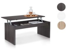 Due-home Grey Coffee Table with Lift Tray