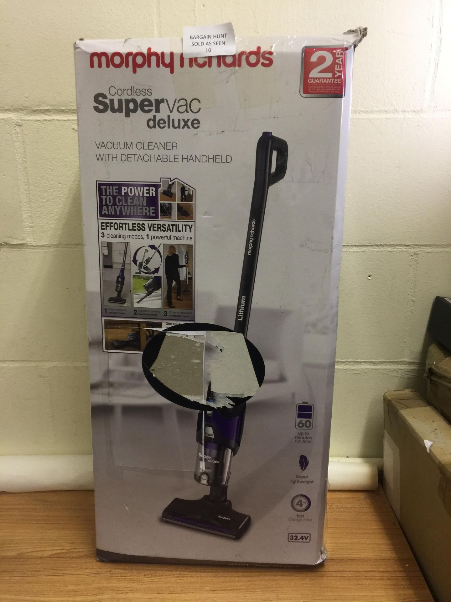 Morphy Richards SuperVac Deluxe Cordless Vacuum Cleaner RRP £185.99