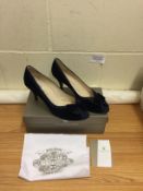 Peter Kaiser Satyr Chic Peep Toe Dressy Shoes In Navy Suede Size 8 RRP £145.99