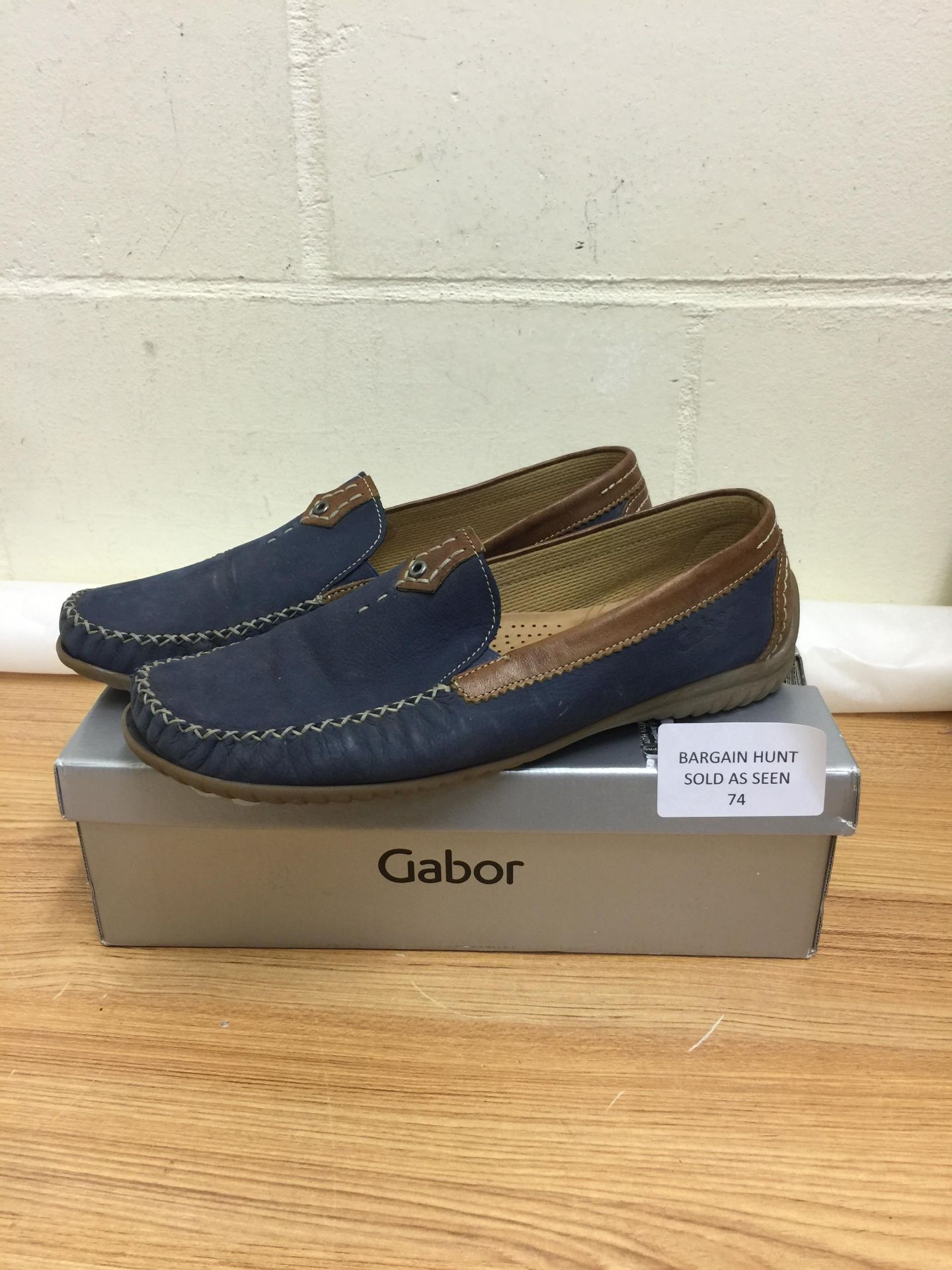 Gabor Women Comfort Basic Loafers Blue 7.5 UK RRP £79.99