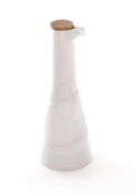 Brand New BergHOFF Vitrified Porcelain Oil Drizzler Bottle with Cork Stopper, White, 380 ml