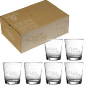 Brand New Sema 90865 rosé Glasses 'Drop' 300ml Box x6 18x26x10 cm Clear Glass RRP £79.99