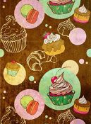 Brand New Click Props 7x9.5 Ft CupCakes Photographs Vinyl Background RRP £149.99