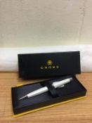 Cross Beverly Pearlescent White Lacquer Ballpoint Pen Premium Gift Box
