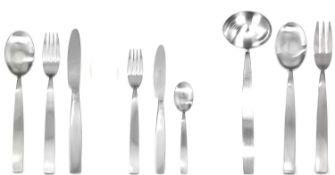 Brand New Mepra Mediterranean Ice Cutlery Serving Set, Set of 39, Silver RRP £229.99