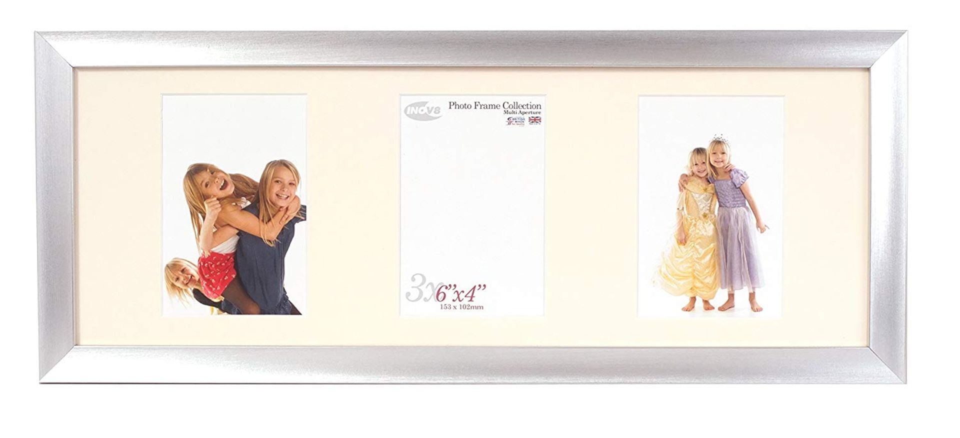 Brand New Inov8 British Made Traditional Picture/Photo Frame, Pack of 2, Silver RRP £39.99