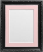 Brand New FRAMES BY POST Shabby Chic Photo Frame Black with Pink Mount, 14 x 8 Inches