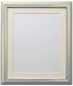 Brand New FRAMES BY POST Soda Picture Photo Frame, Plastic, Silver with Ivory Mount, 12 x 12'