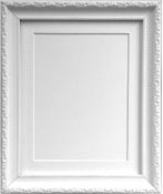 Brand New FRAMES BY POST Shabby Chic Photo Frame, White with White Mount, 16 x 12'