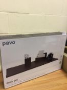 Pavo Premium Faux Leather Desk Kit