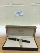 Parker Sonnet Fountain Pen with Fine nib Matte Black Gold Trim RRP £140