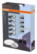 Osram Noxlite Garden Spot 9 Spots LED Outdoor Mini Luminaire, RGB, 6 W