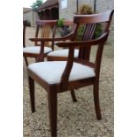 Six dining chairs