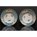Two Minton pierced trellis cabinet plates, second half 19th century - cabinet or dessert plates with