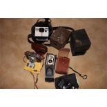 A Quantity of cameras including Kodak Retinette, Kodak duaflex, Polaroid 1000