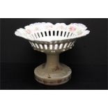 Pedestal comport - foliage decorated marked 6413