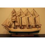 A large Wooden Model of a ship "Morning Cloud" Dimensions: