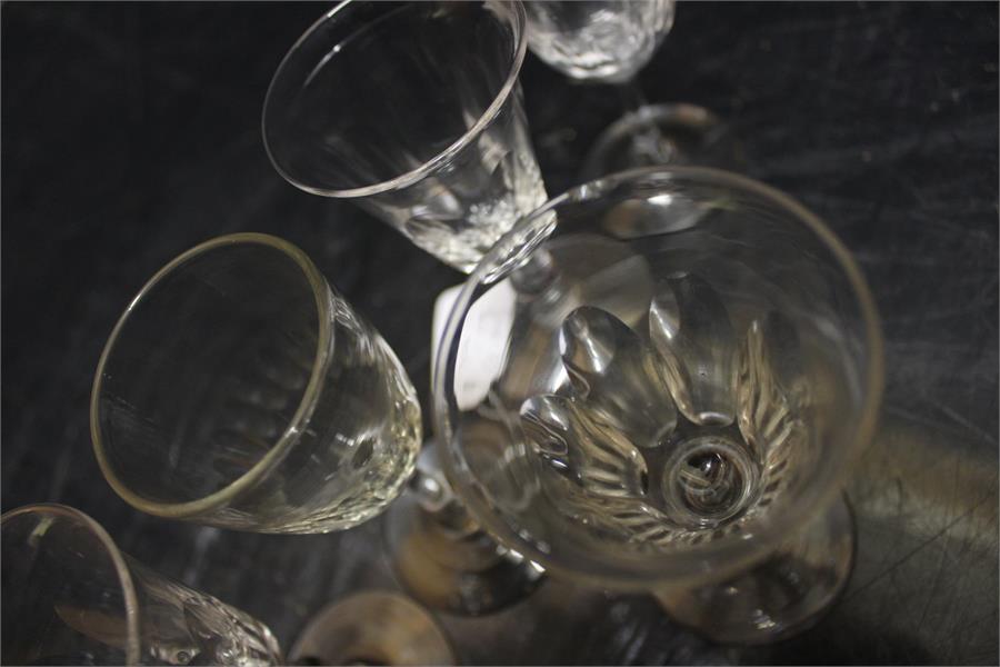 five 19th century liquor glasses. - Image 6 of 6