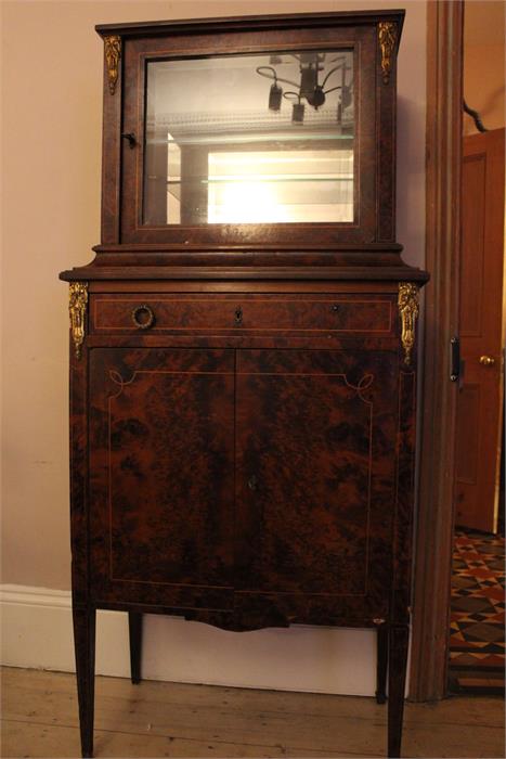 A Fine quality early 20th century French burr yew , inlaid and ormolu glass, mirror backed, - Image 2 of 12