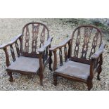 Arts and crafts style reclining steamer chairs, each stamped "2176"