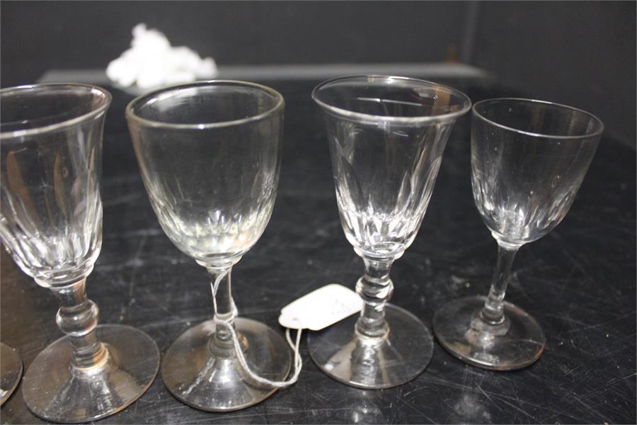 five 19th century liquor glasses. - Image 5 of 6