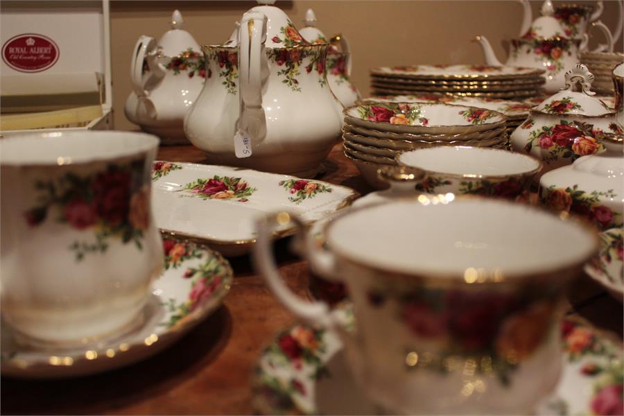 Royal Albert "Old Country Roses" dinner wares and tea / coffee service, 2 large and 2 small teapots, - Image 16 of 17