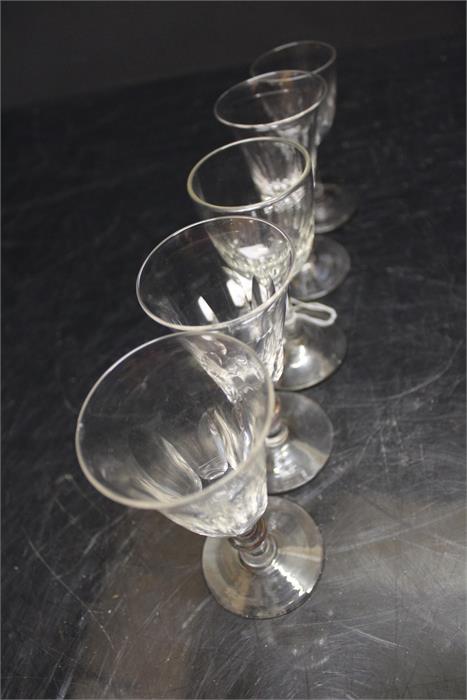 five 19th century liquor glasses. - Image 4 of 6