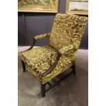 A Fine and important Mahogany Gainsborough armchair - late George II / Early George III period